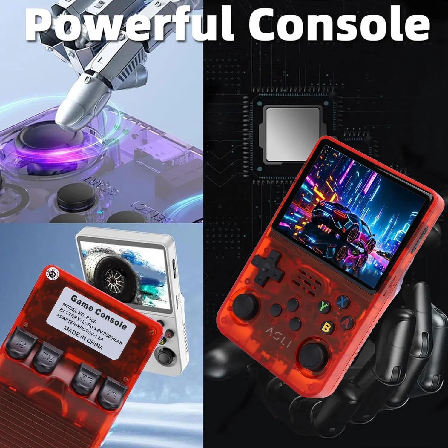 Asli Global Xretro Engine 3.5 Xretro Handheld Game Console With Linux System 128GB | Red Asli Global Xretro Engine 3.5 Xretro Handheld Game Console With Linux System 128GB | Red